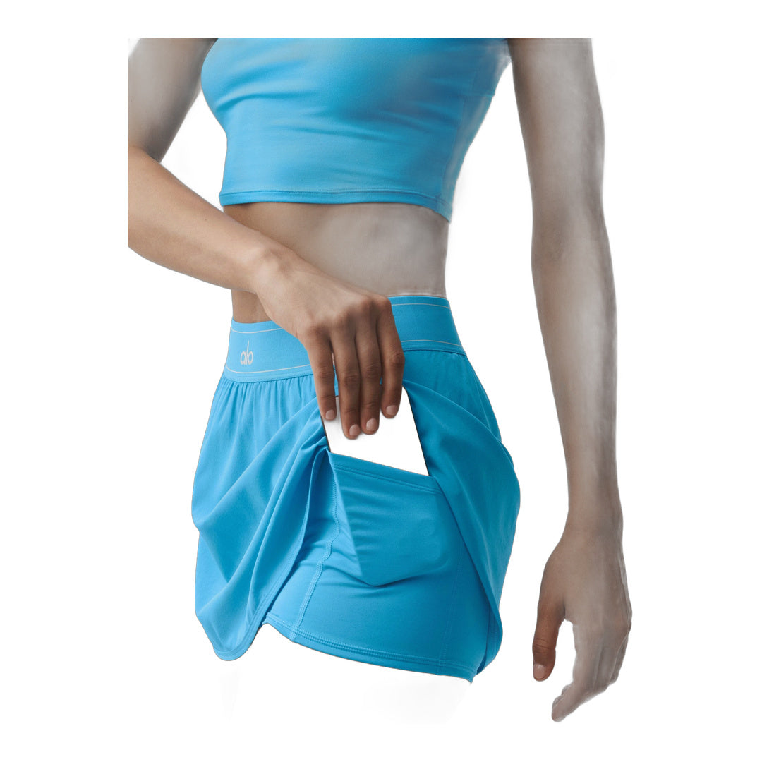 alo Match Point Tennis Skirt - Azure Blue