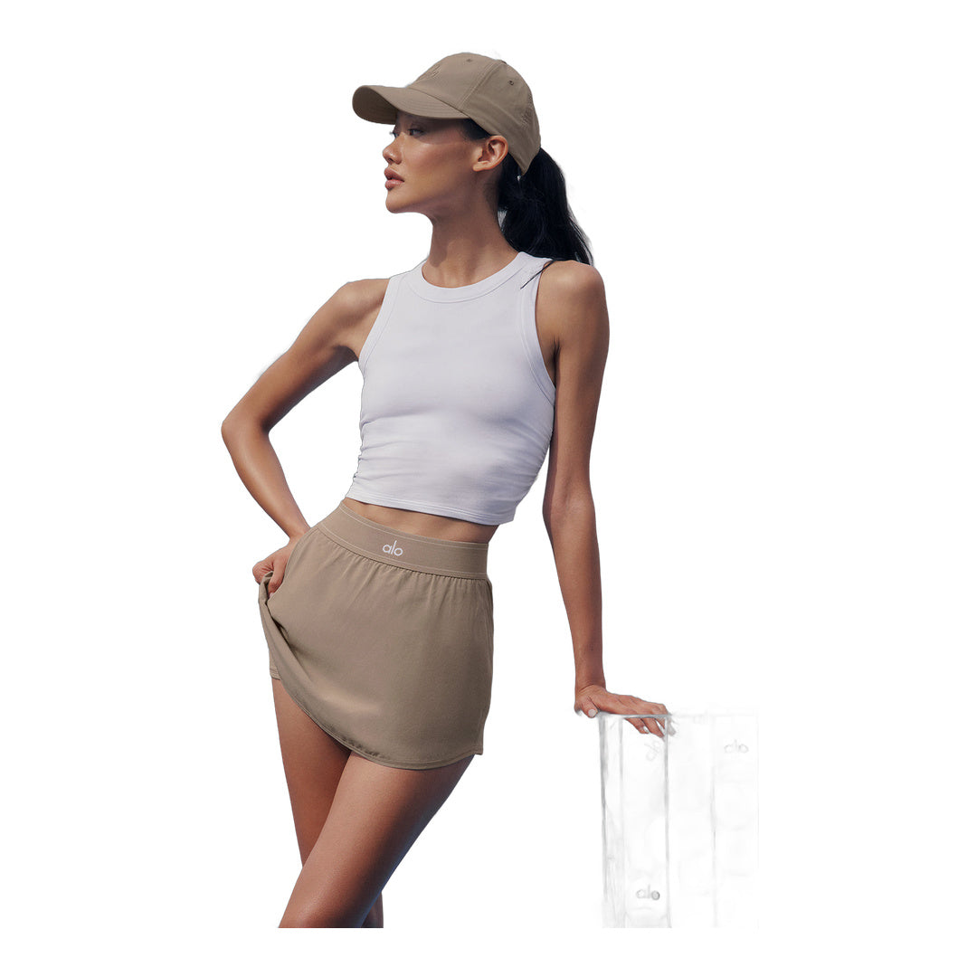 alo Match Point Tennis Skirt - Gravel