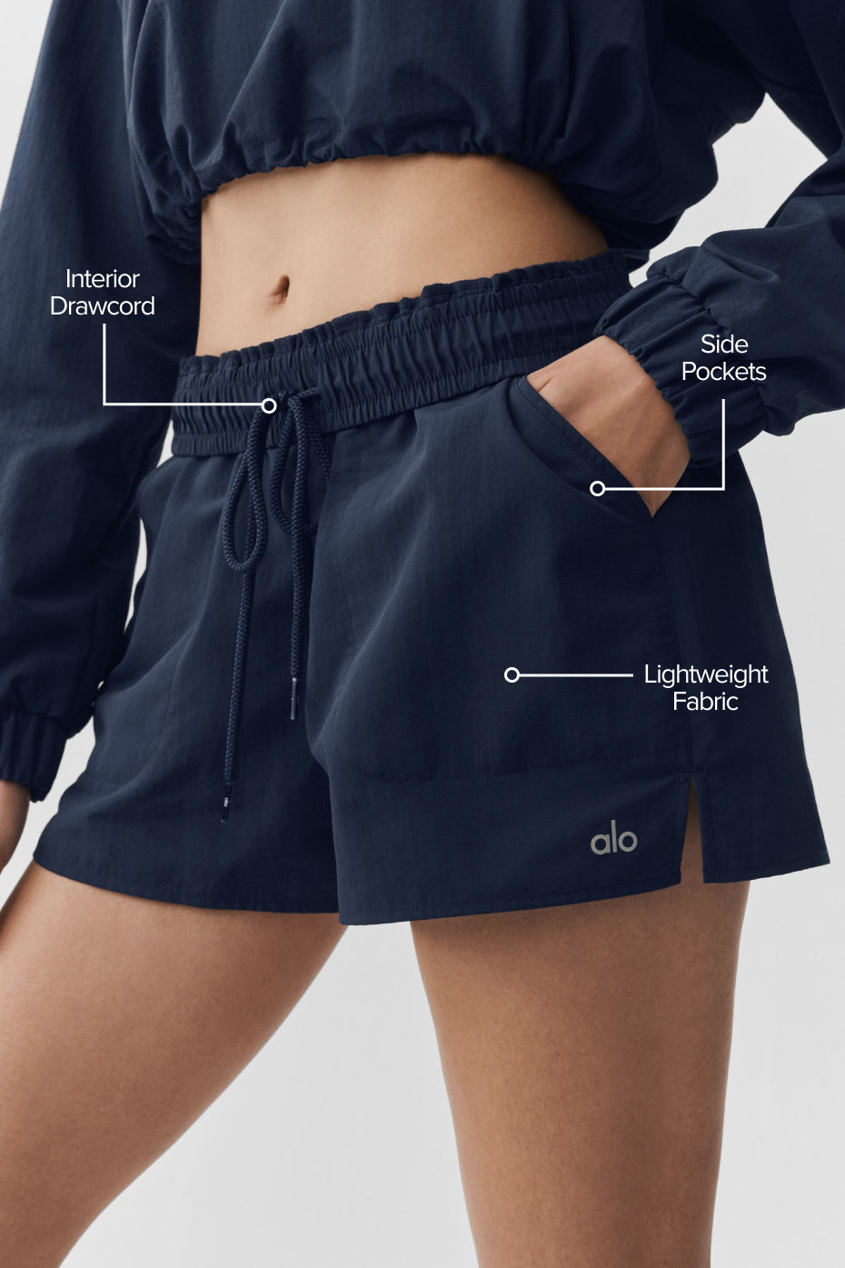 alo Alumni Short - Navy