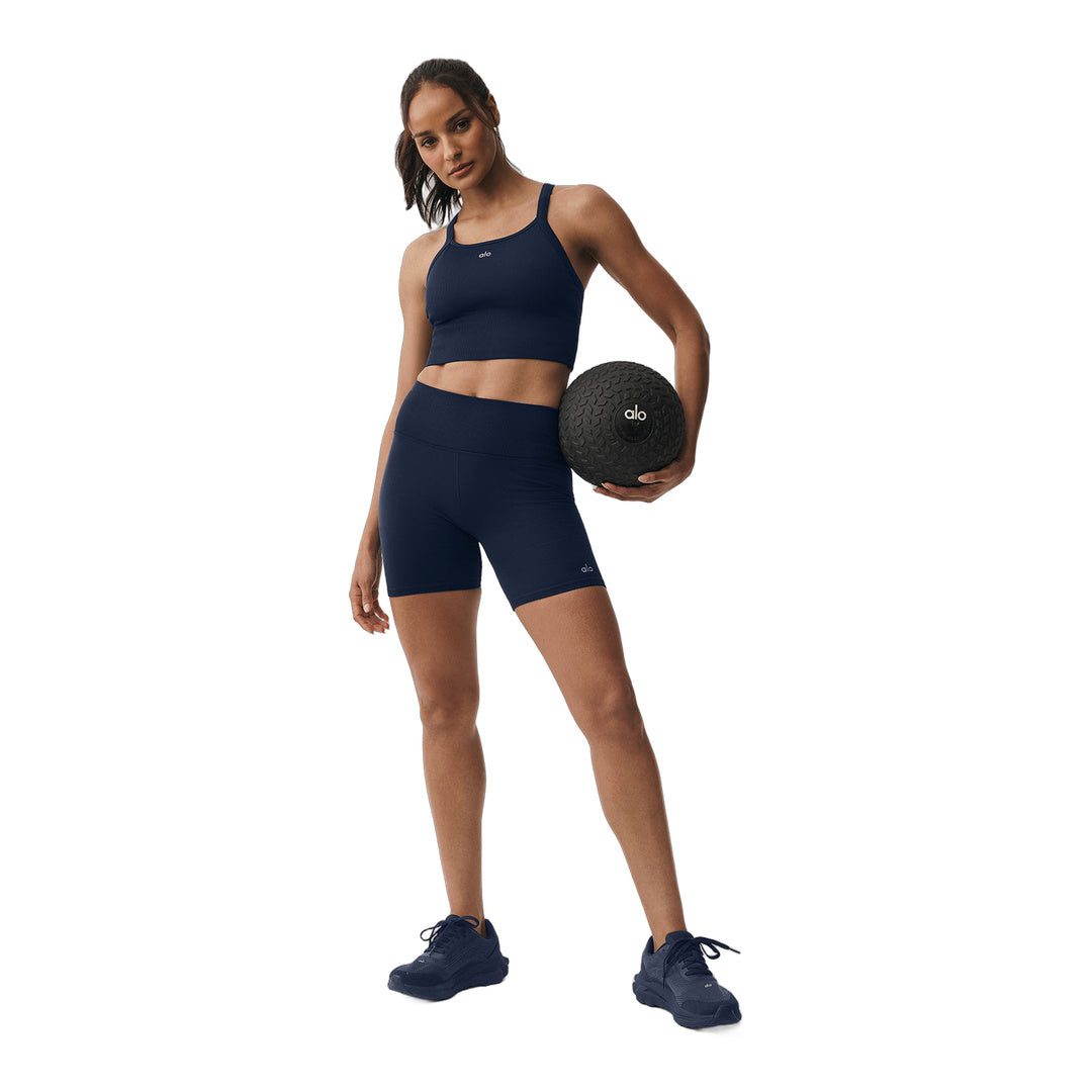 alo 5" Seamless Ribbed Favorite Short - Navy