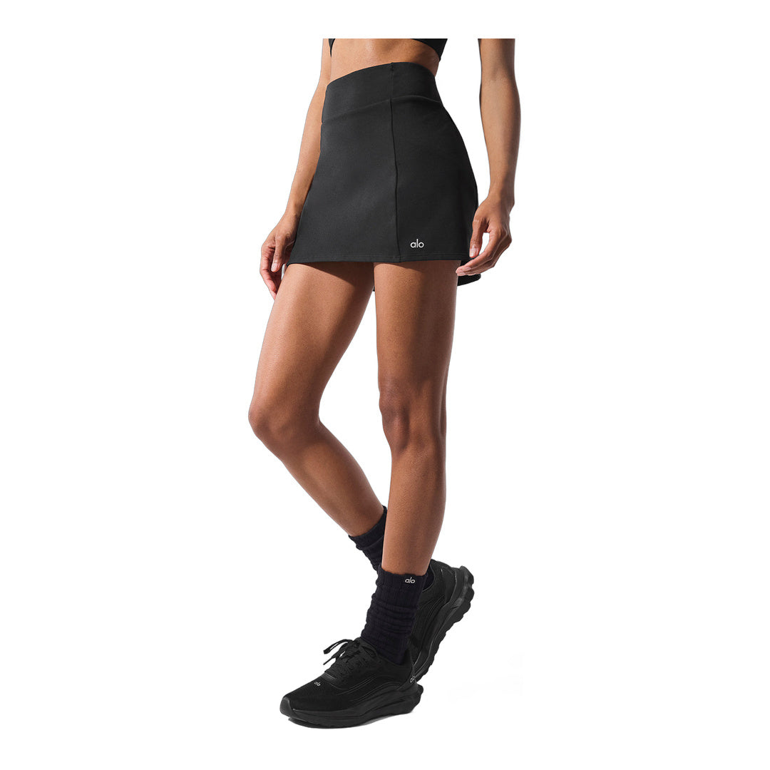 alo Airbrush High-Waist Good Form Tennis Skirt - Black