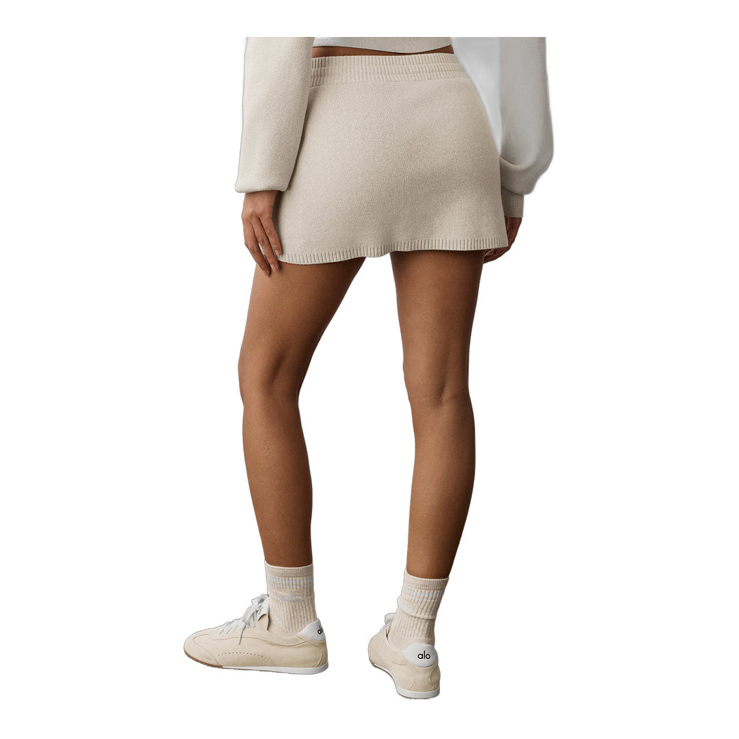 alo Scholar Knit Cargo Skirt - Oatmeal Heather
