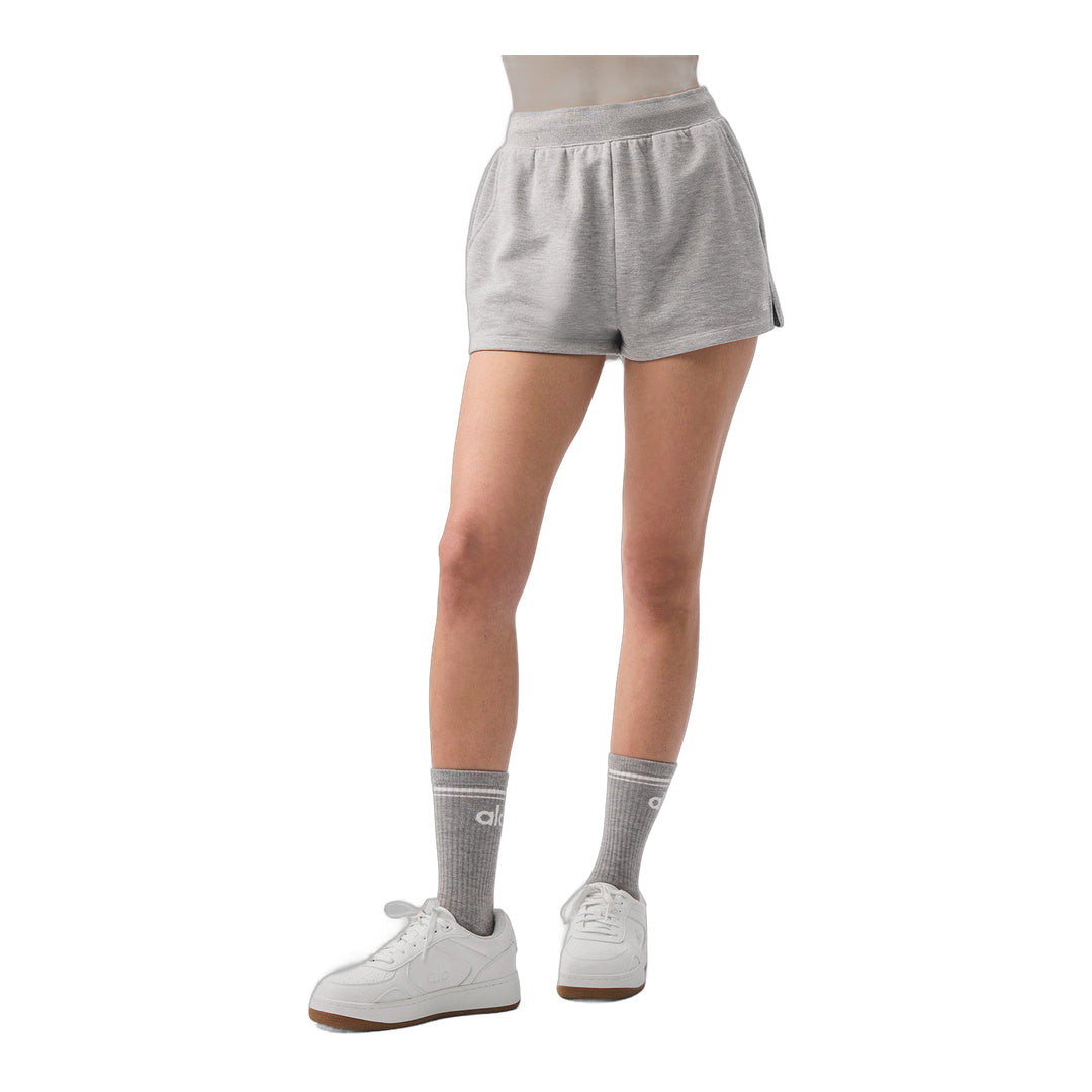 alo Low Key Sweat Short - Athletic Heather Grey