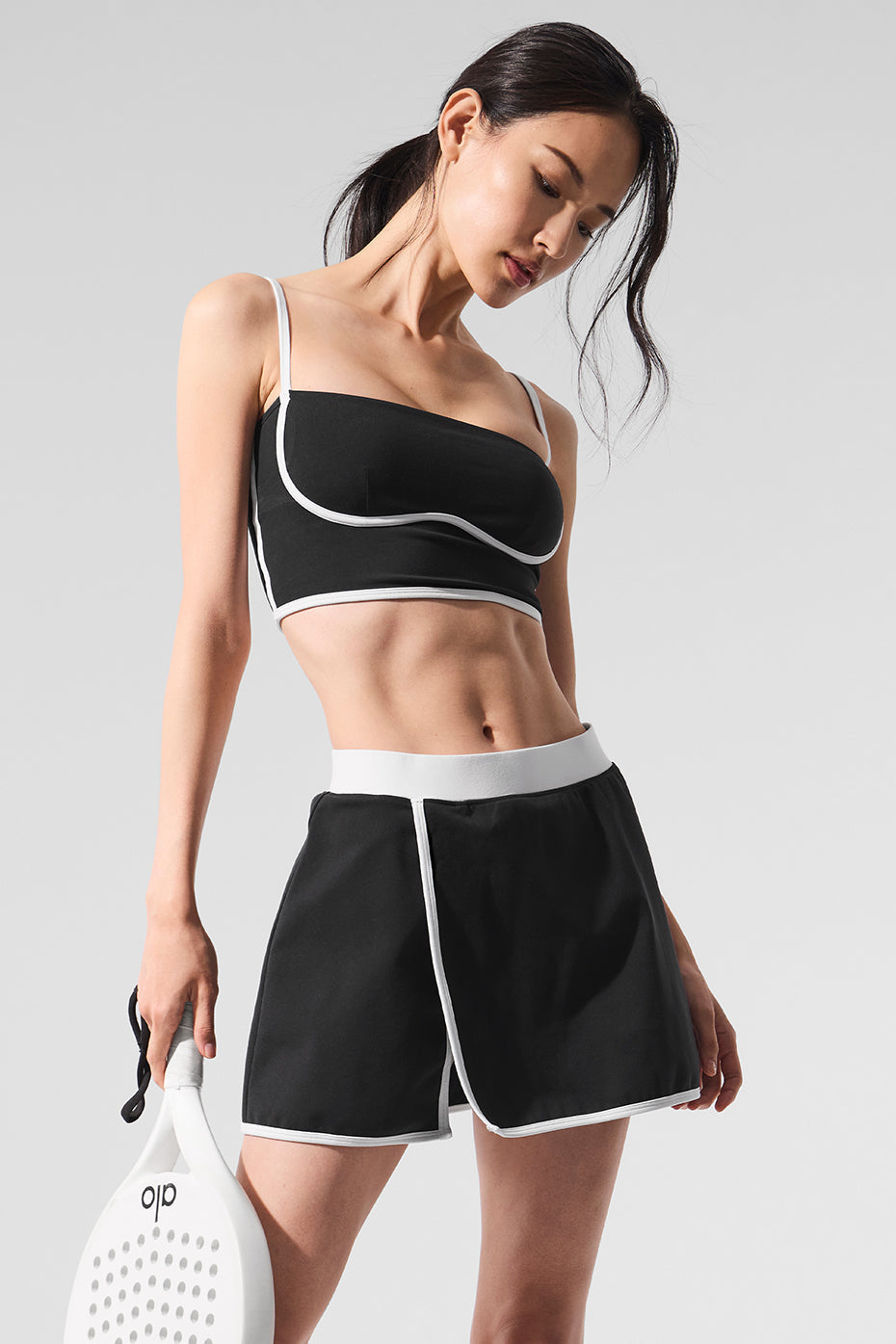alo Airbrush Streamlined Skirt - Black/White