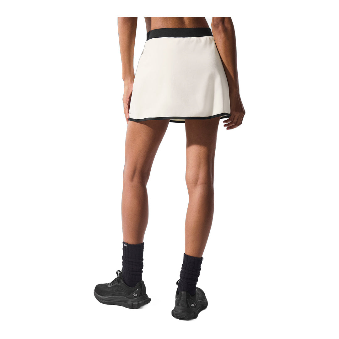 alo Airbrush Streamlined Skirt - Ivory/Black
