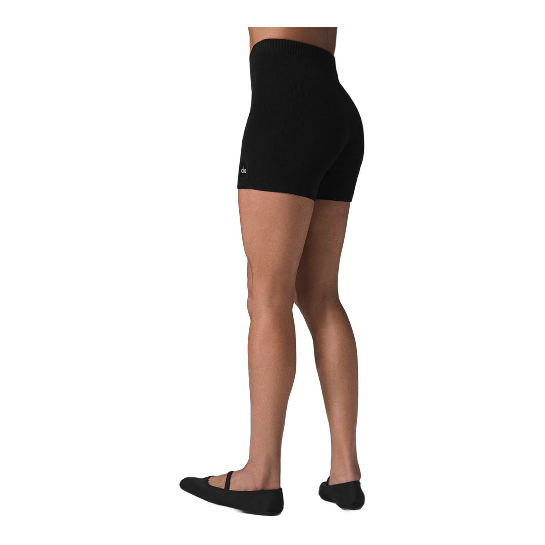 alo Scholar Knit High-Waist Short - Black