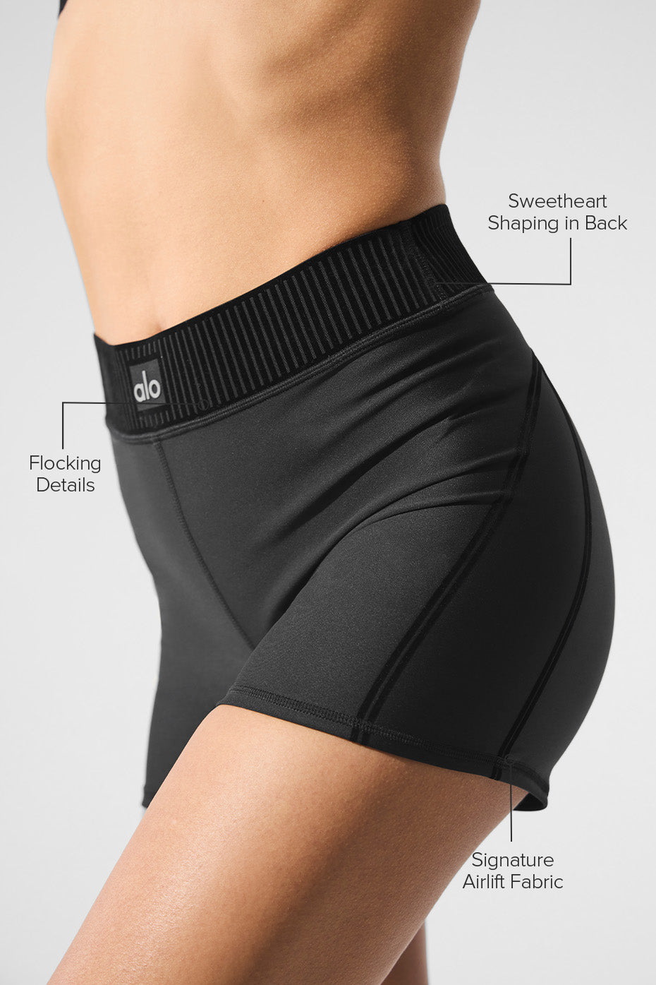 alo Airlift High-Waist Line Up Short - Black