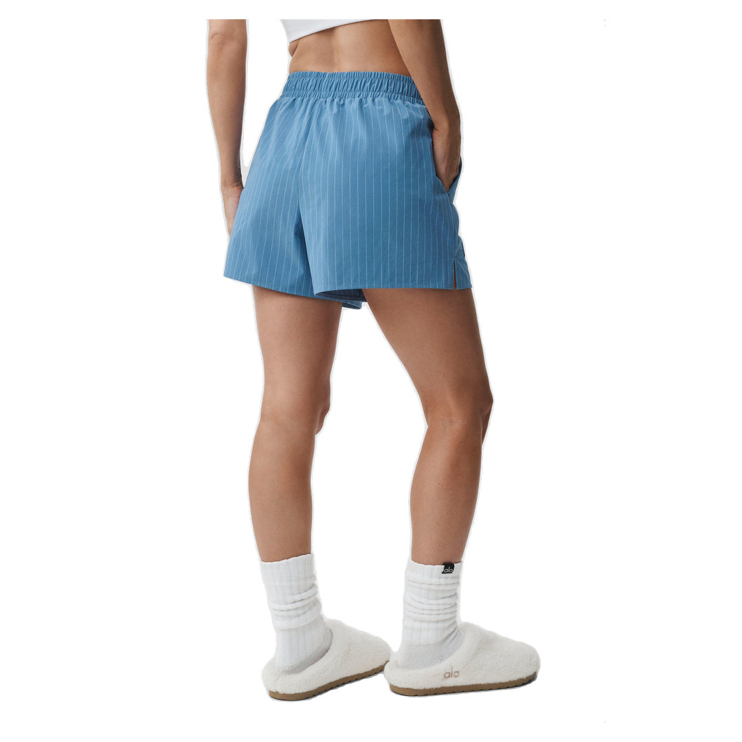ALO Pinstripe Daylight Boxer Short - California Blue/White