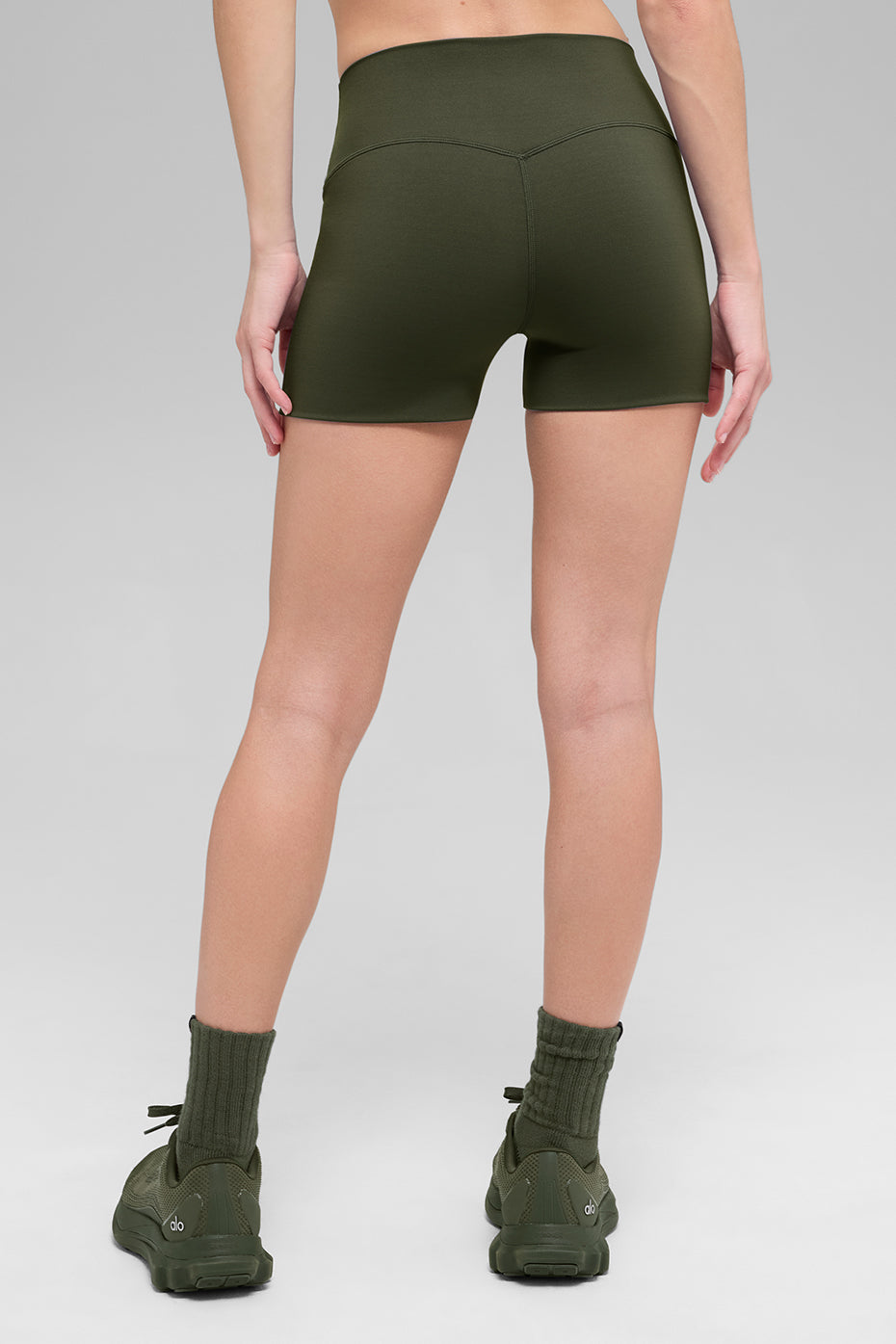 alo 3" ALO Softsculpt High-Waist Precision Short - Green Olive