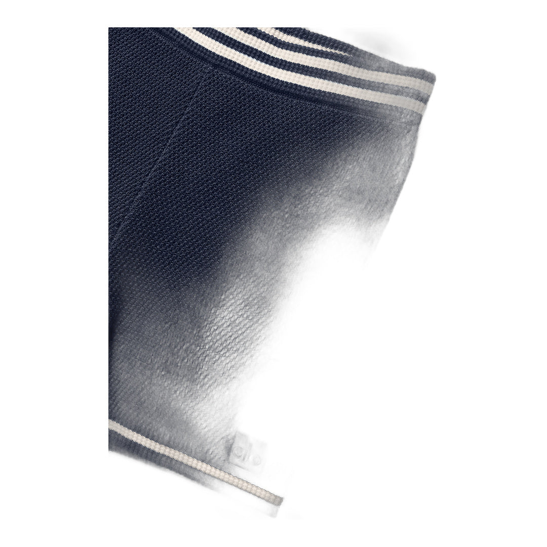 alo Tennis Club Sweater Knit Hot Short - Navy/Ivory