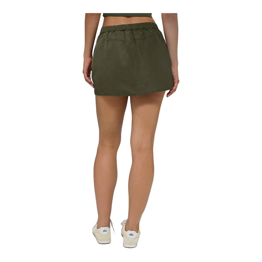 alo Work It Mini Skirt - Green Olive