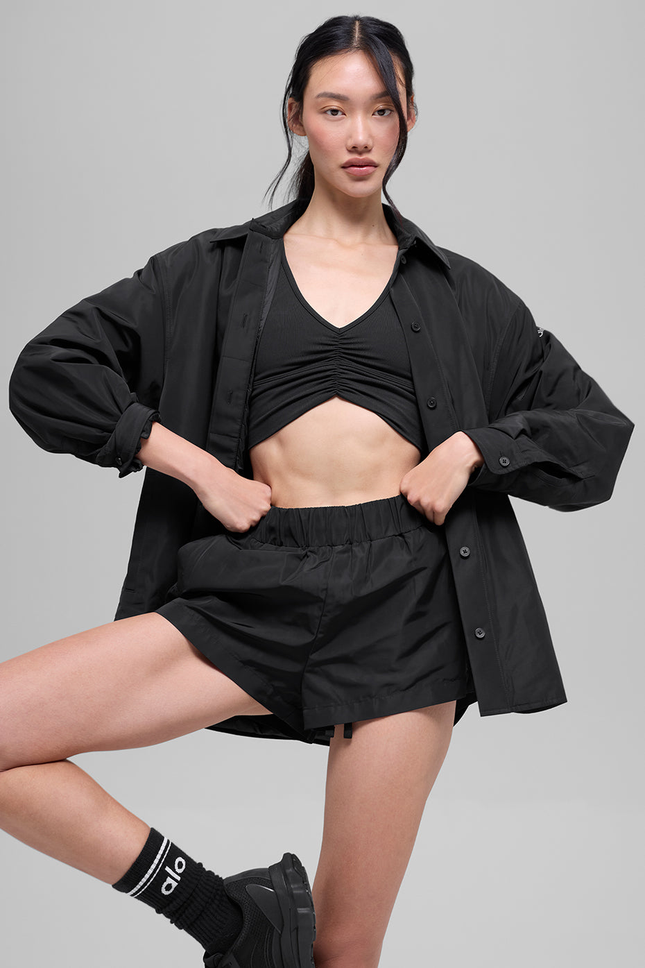 alo High-Waist Socialite Short - Black