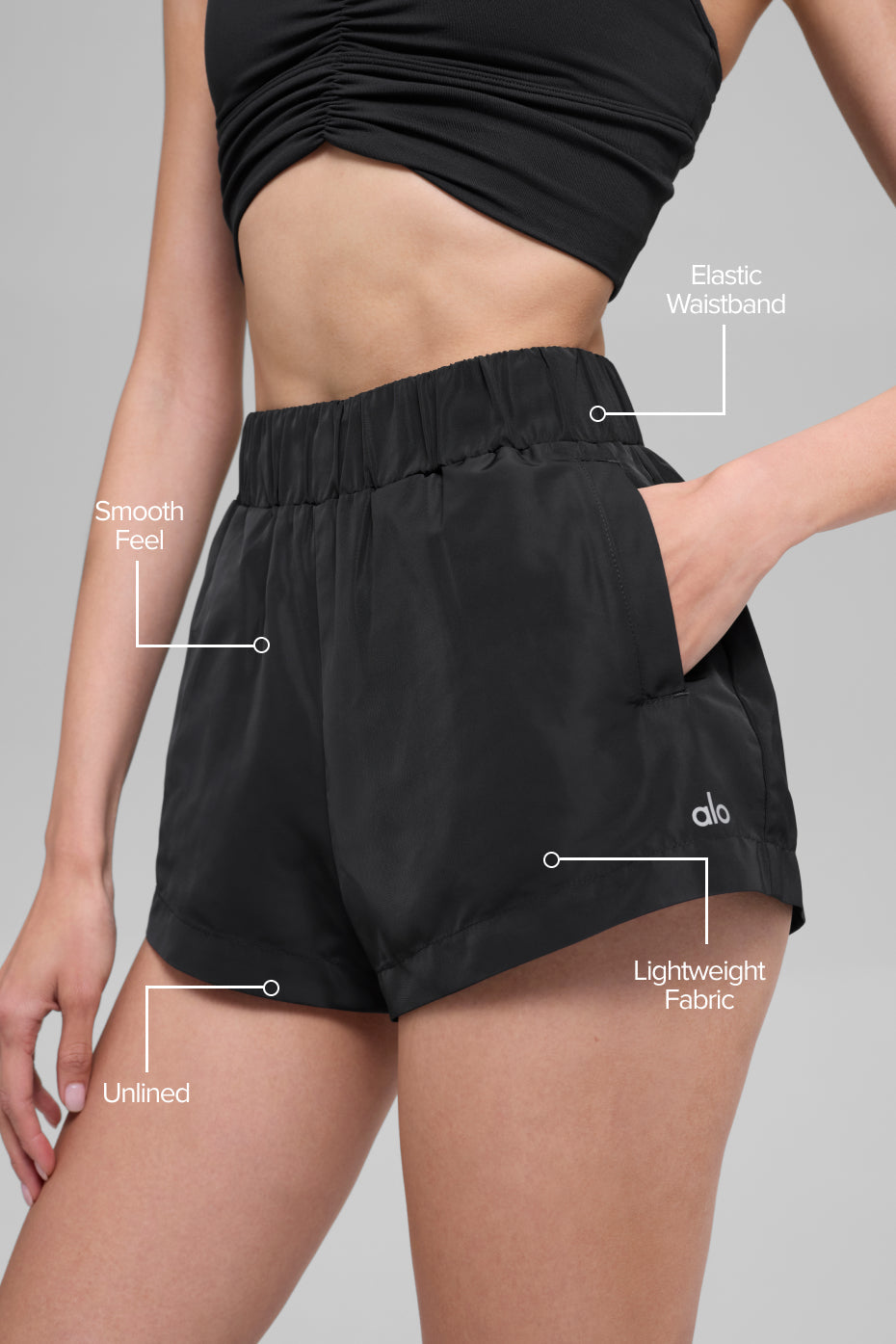 alo High-Waist Socialite Short - Black