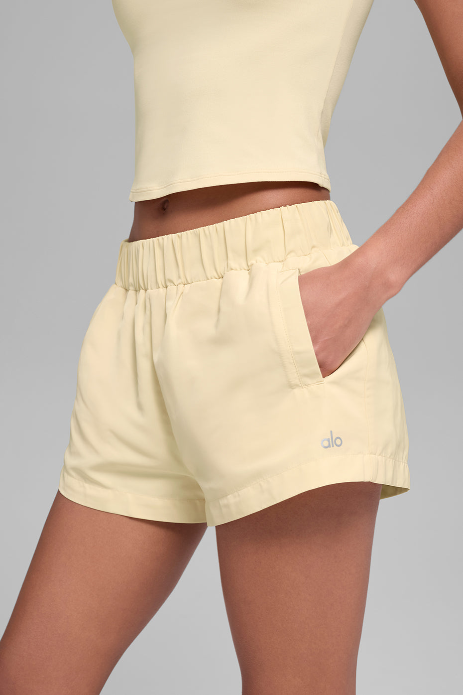 alo High-Waist Socialite Short - Candlelight Yellow
