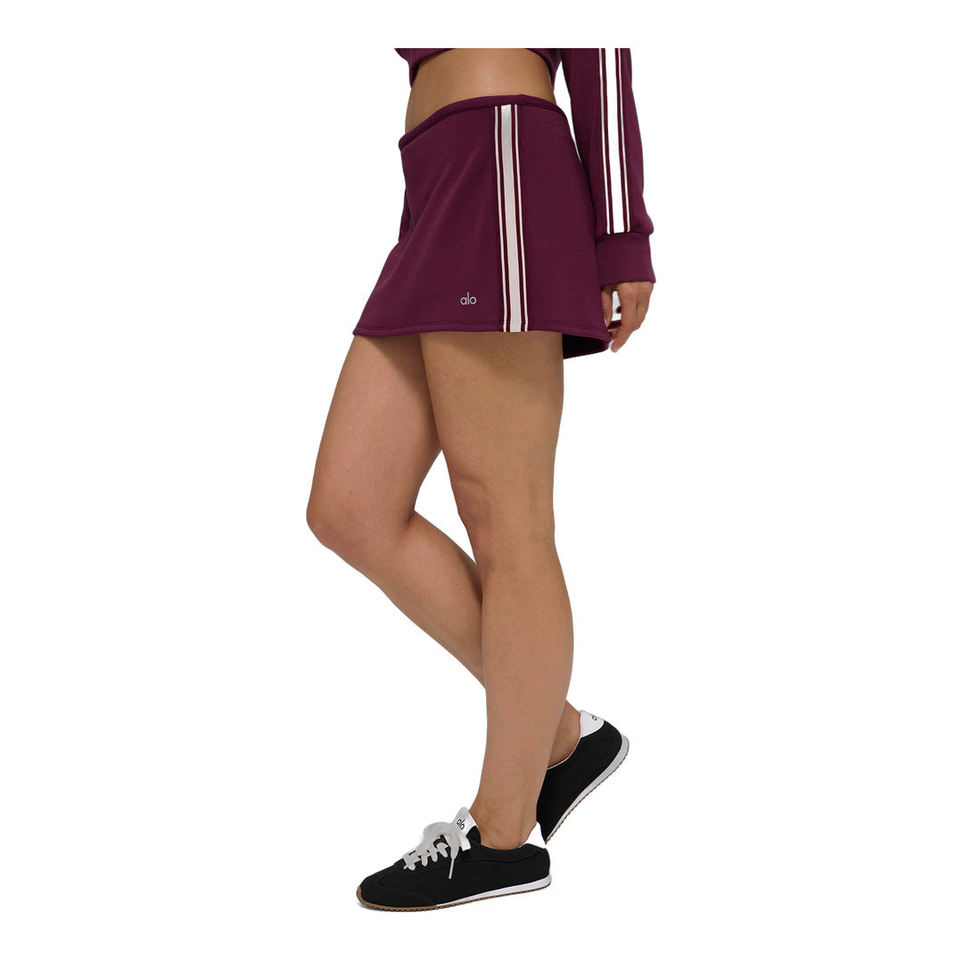 alo Track Star Mini Skirt - Burgundy