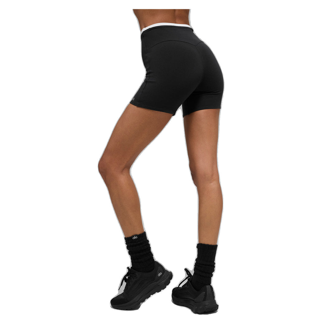 ALO 5" Airbrush Double Up Short - Black/White