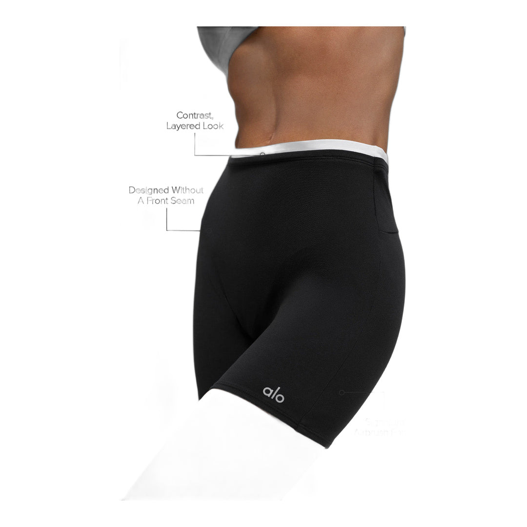 alo 5" Airbrush Double Up Short - Black/White