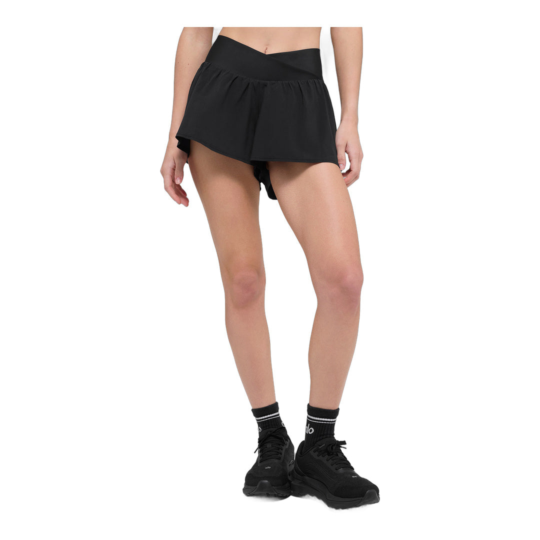 alo V-Cute Running Short - Black
