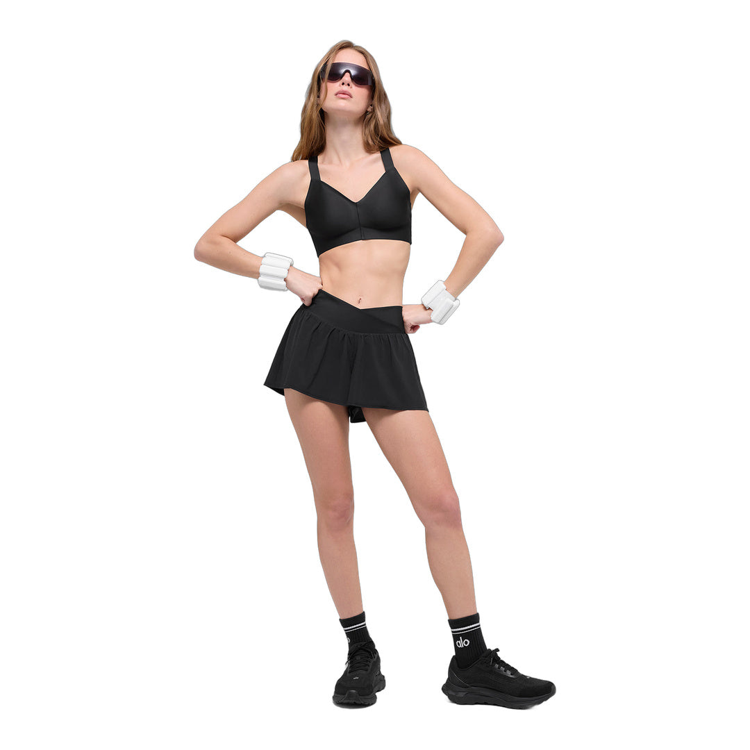 alo V-Cute Running Short - Black