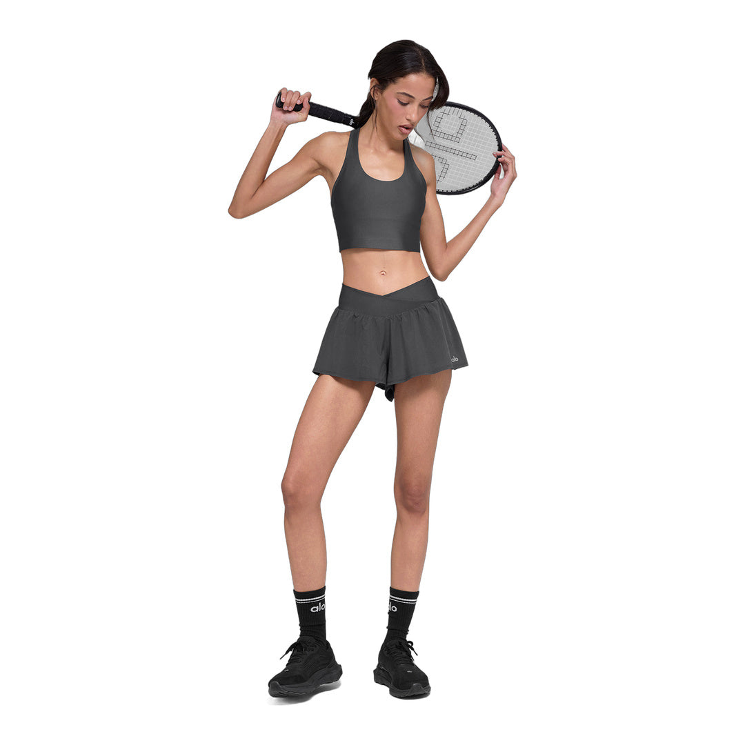 alo V-Cute Running Short - Anthracite