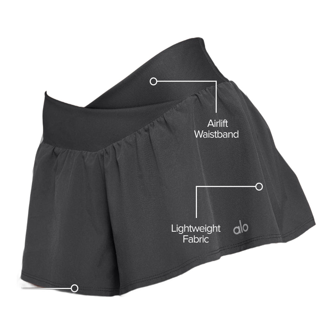 alo V-Cute Running Short - Anthracite