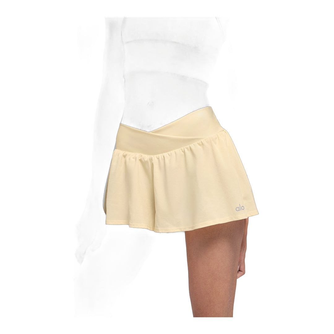 alo V-Cute Running Short - Candlelight Yellow