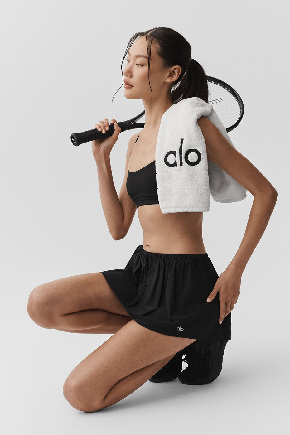 alo Breezy Tennis Skirt - Black