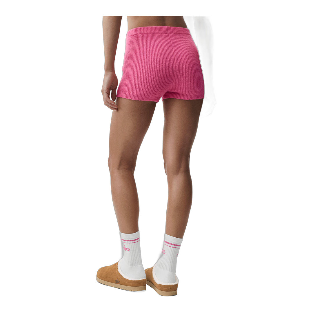alo Wool Cashmere Ribbed Noble Short - Paradise Pink
