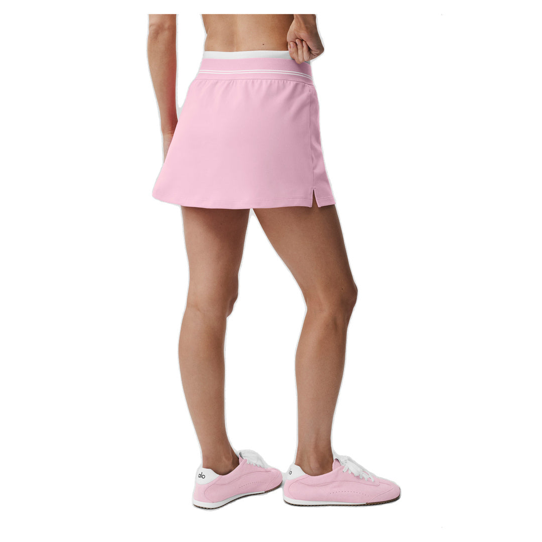 ALO Airbrush Better Together Tennis Skirt - Pink Marshmallow/White