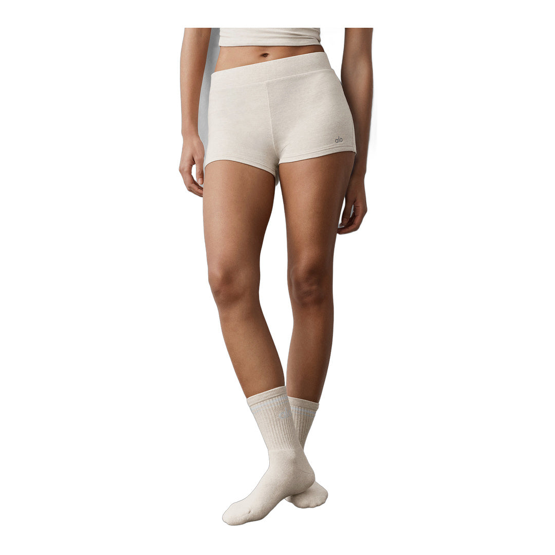 alo Sway My Way Micro Short - Oatmeal Heather
