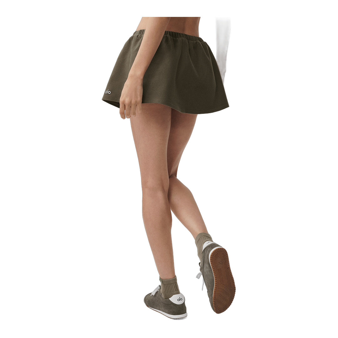 alo Low-Rise Fan Favorite Micro Skirt - Olive Tree