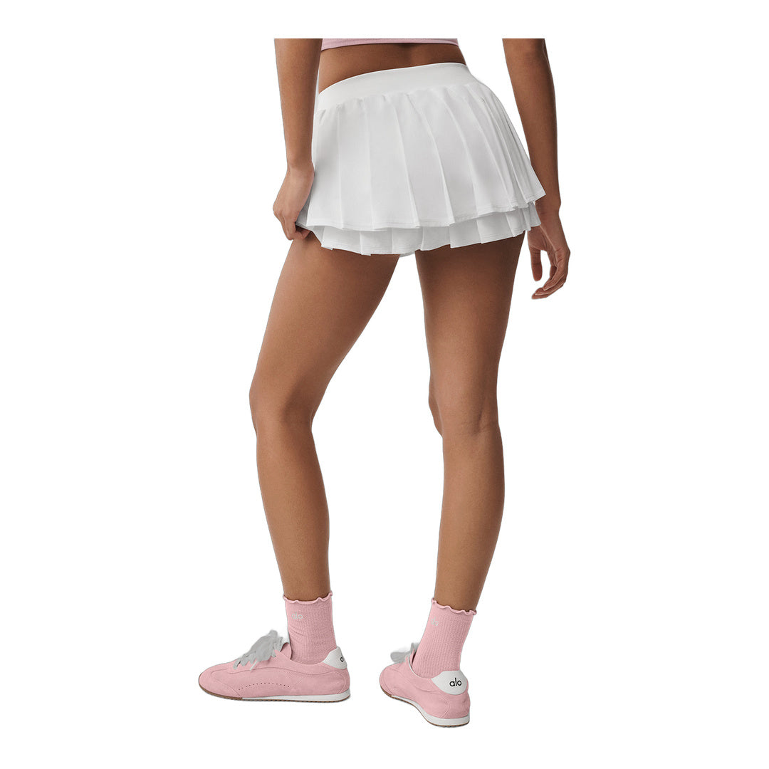 alo Double Or Nothing Tennis Skirt - White