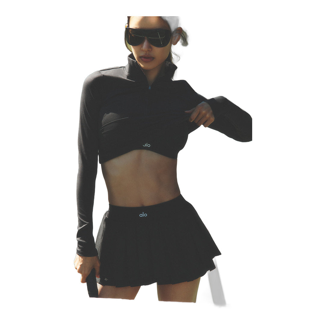 alo Double Or Nothing Tennis Skirt - Black