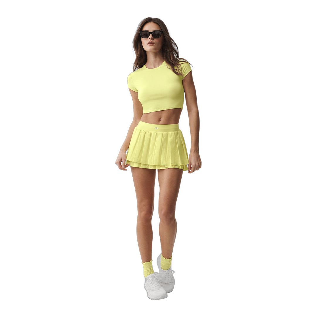 alo Double Or Nothing Tennis Skirt - Sunshine