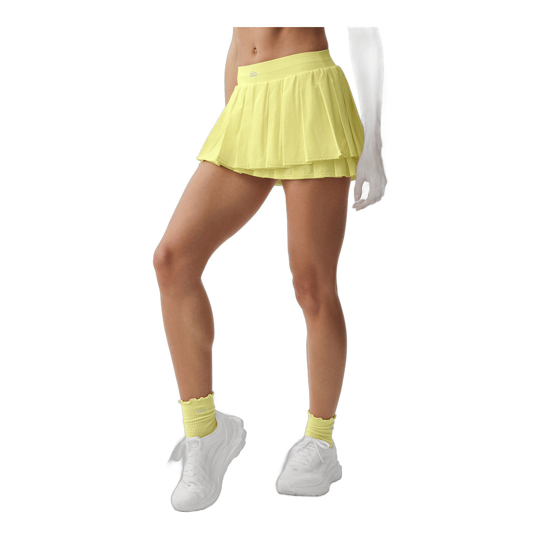 alo Double Or Nothing Tennis Skirt - Sunshine