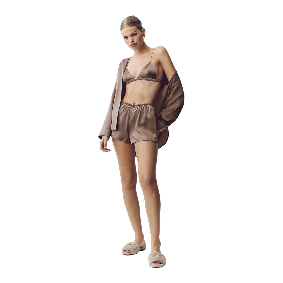 alo Silk Luminous Short - Alpine Cocoa