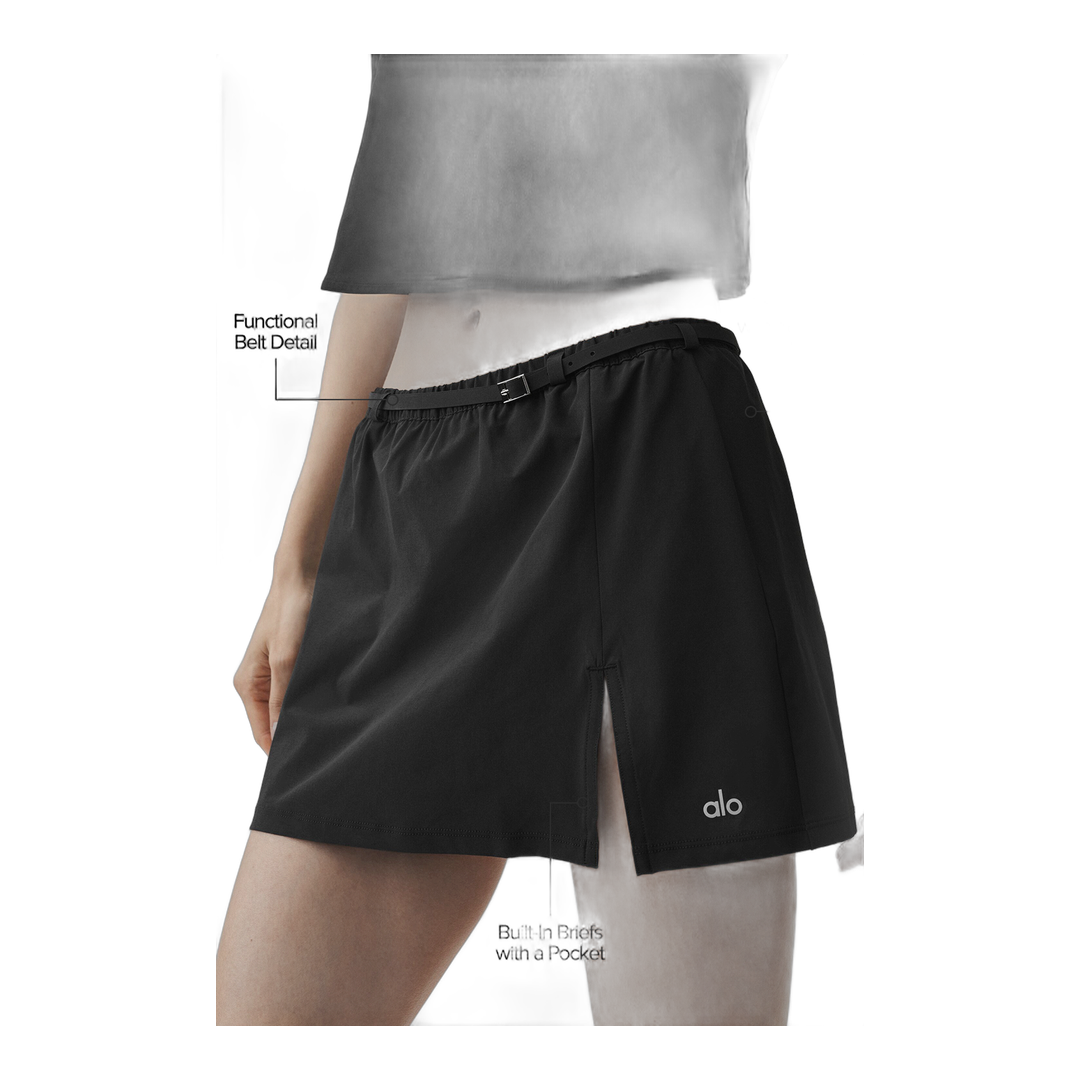 alo Connection Mini Skirt - Black
