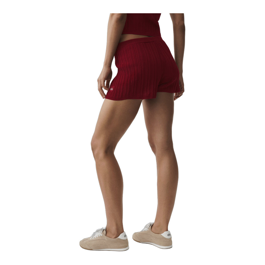 alo Sweater High-Waist Sunlit Short - Summer Romance Red