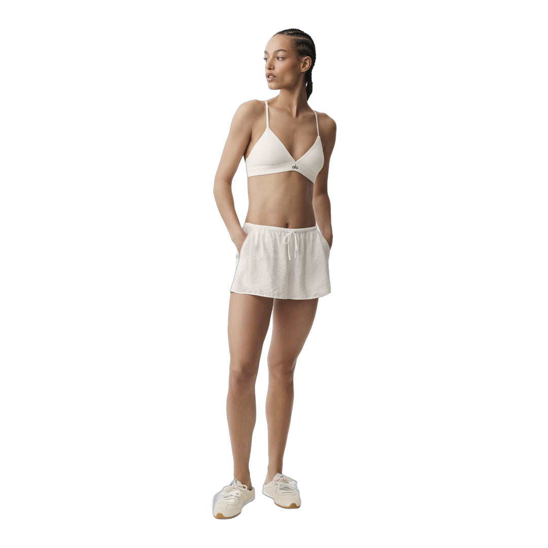 alo Semi-Sheer Golden Hour Mid-Rise Short - Ivory