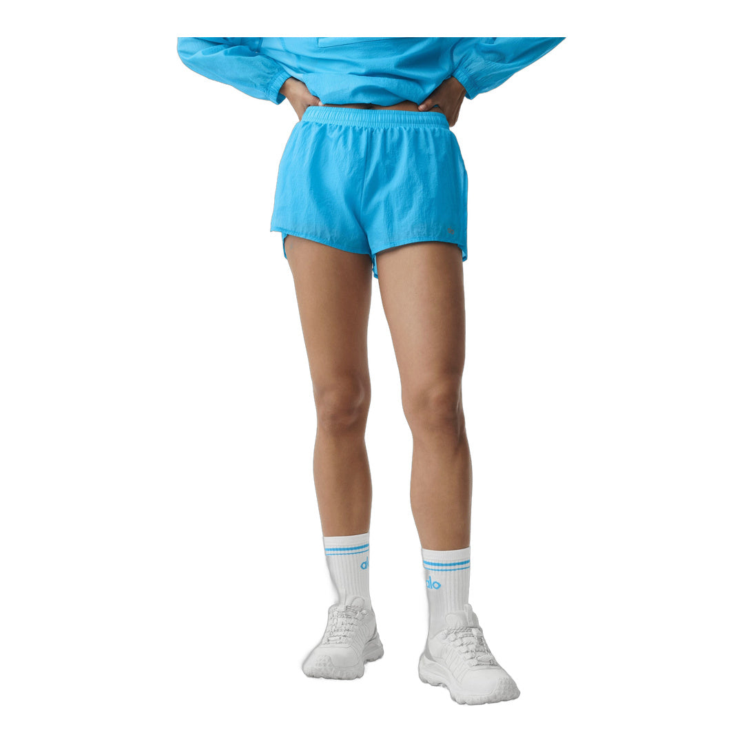 alo Mid-Rise Go Time Short - Azure Blue