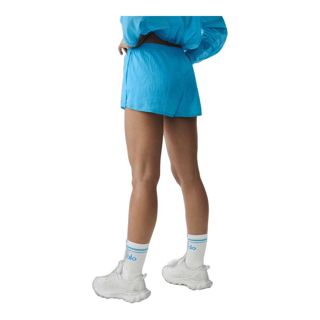 alo Mid-Rise Go Time Short - Azure Blue