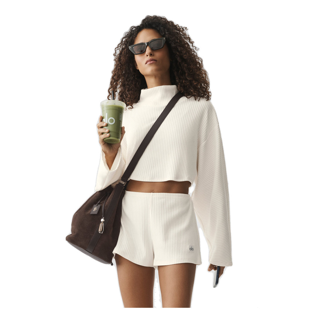 ALO Ribbed Reset Short - Ivory