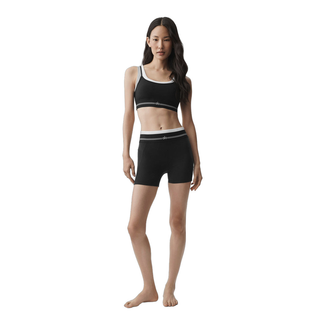 alo Airbrush High-Waist Better Together Short - Black/White