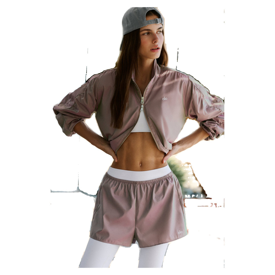ALO High-Waist Prismatic Short - Pink Moonlight