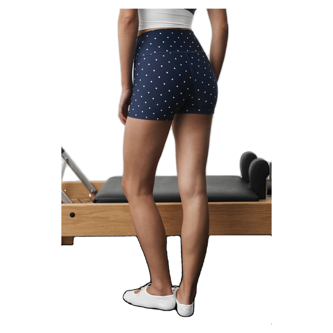 ALO 3" Airlift Polka Dot High-Waist Short - Navy/White