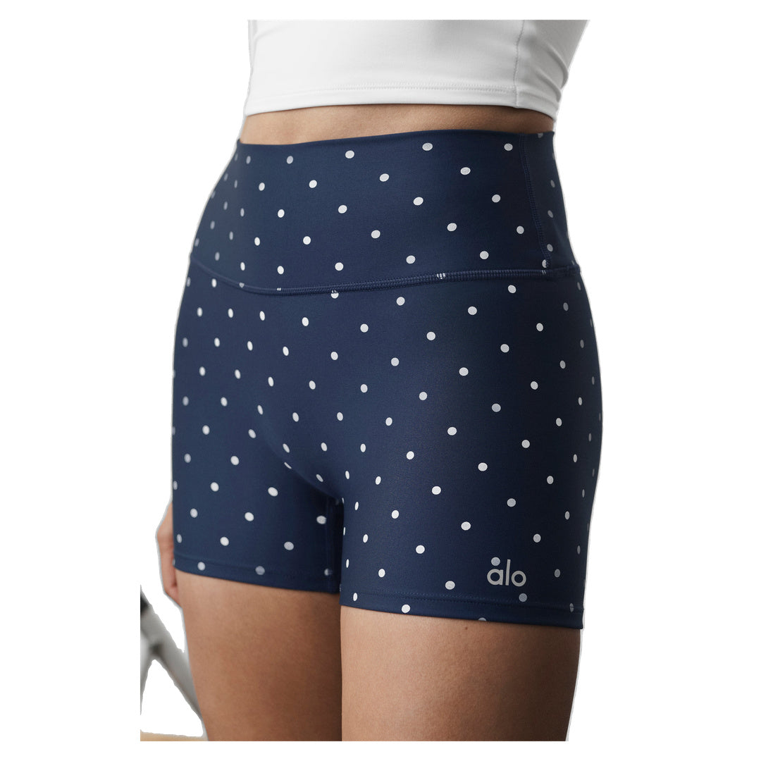 ALO 3" Airlift Polka Dot High-Waist Short - Navy/White