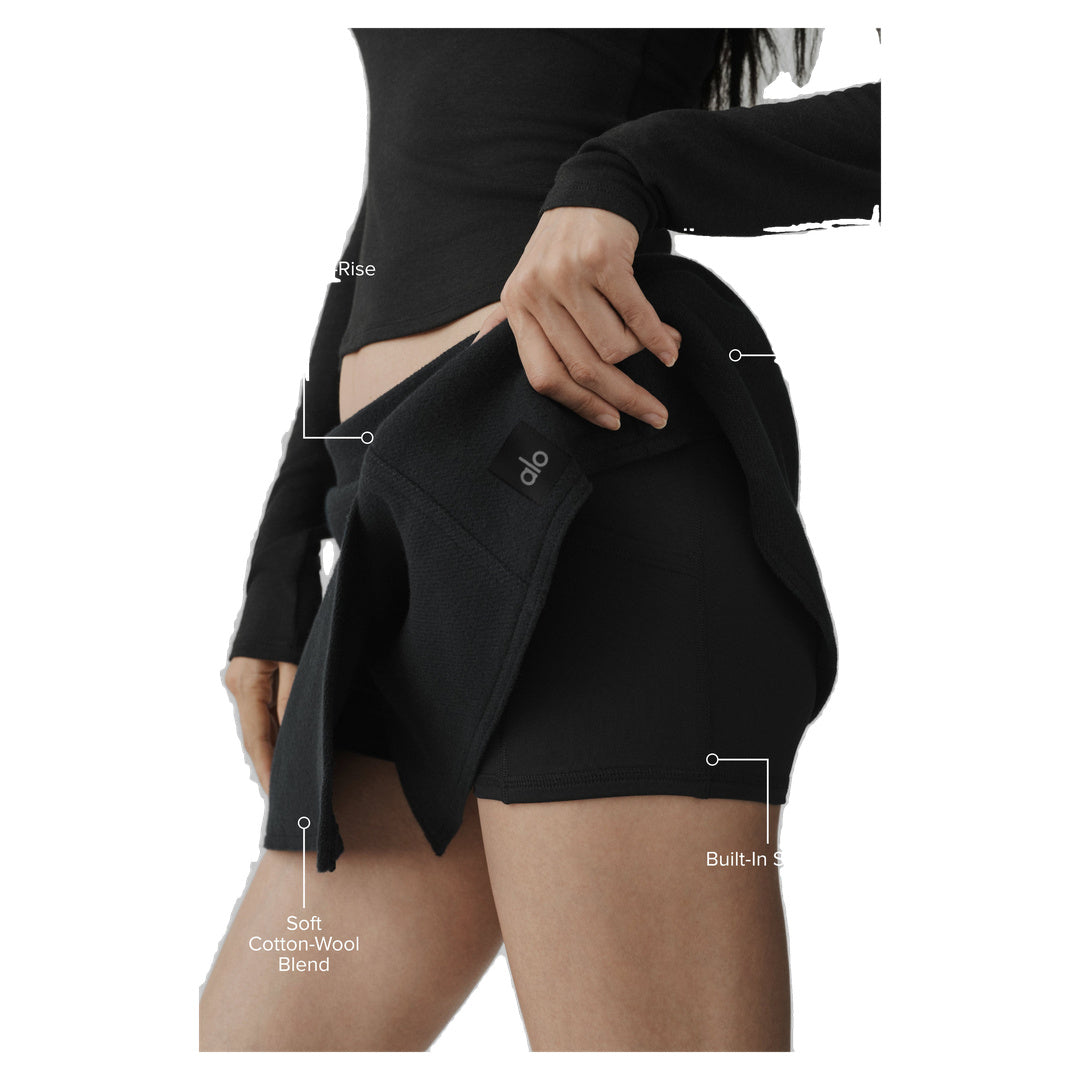 ALO Alpine Meadow Mini Skirt - Black