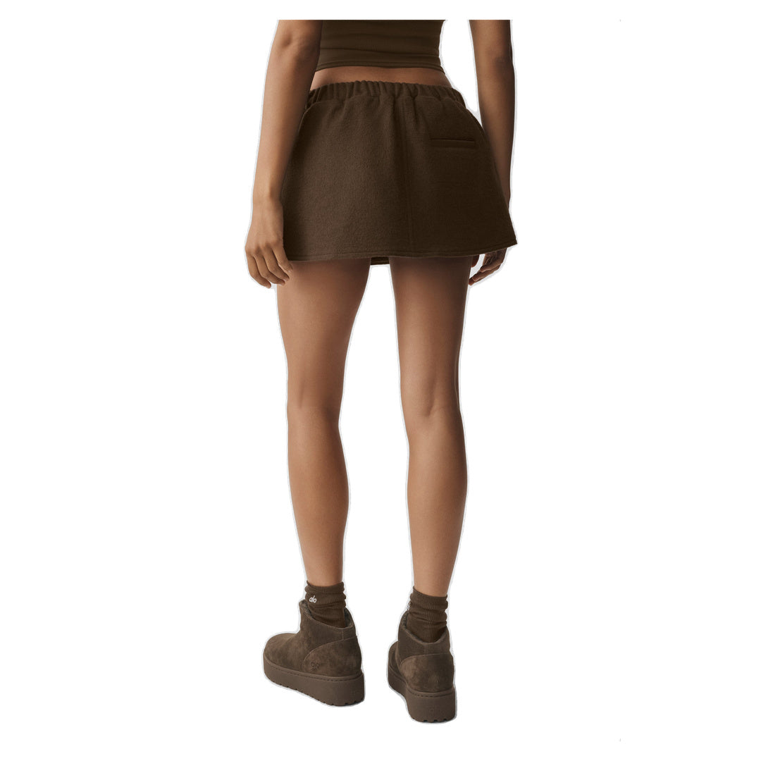 ALO Alpine Meadow Mini Skirt - Espresso