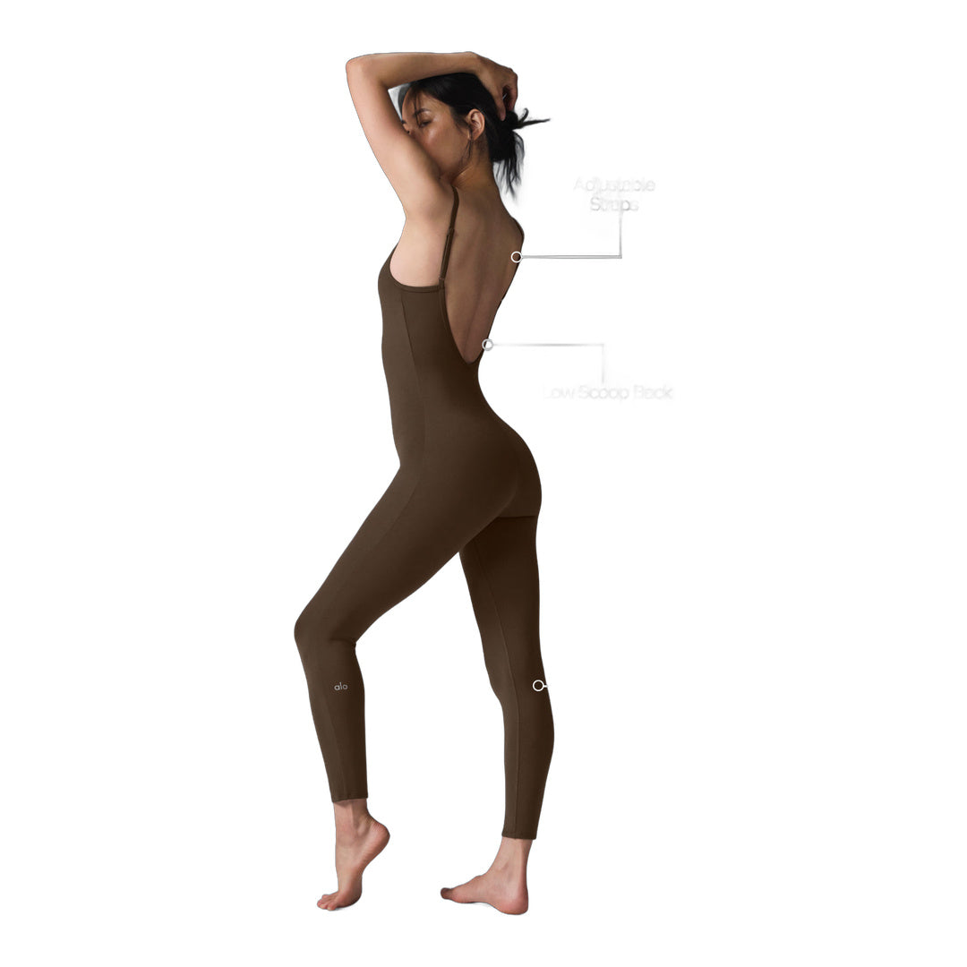 alo Airbrush One And Done Onesie - Espresso