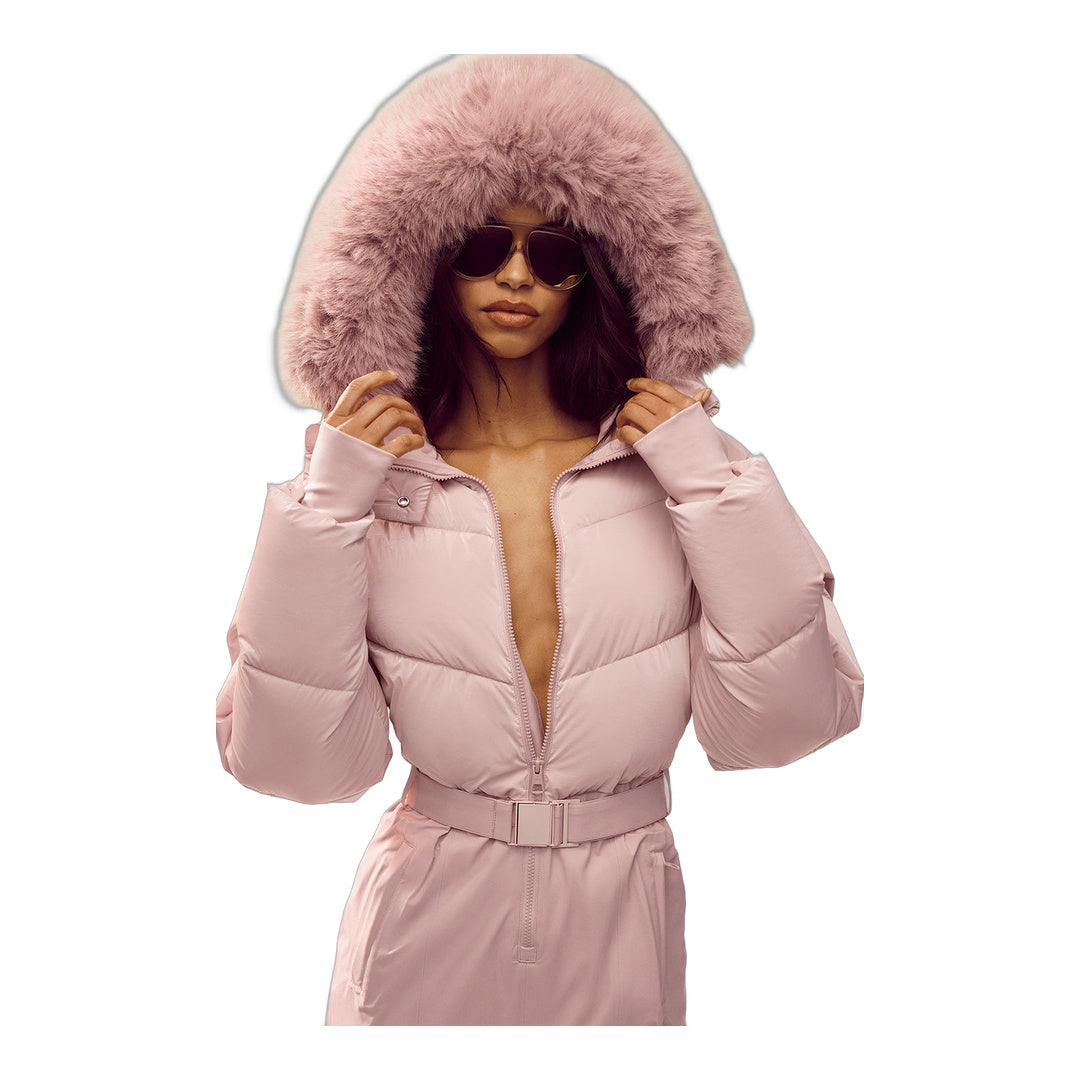 alo Polar Star Ski Suit - Pink Champagne